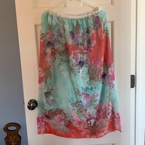 Lapis colorful maxi skirt